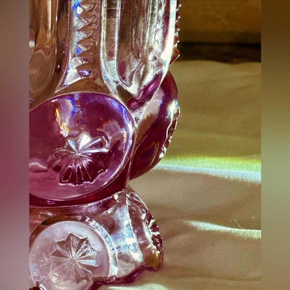 Vintage Pink LG Wright Moon and Star Spooner - Picture 3 of 7